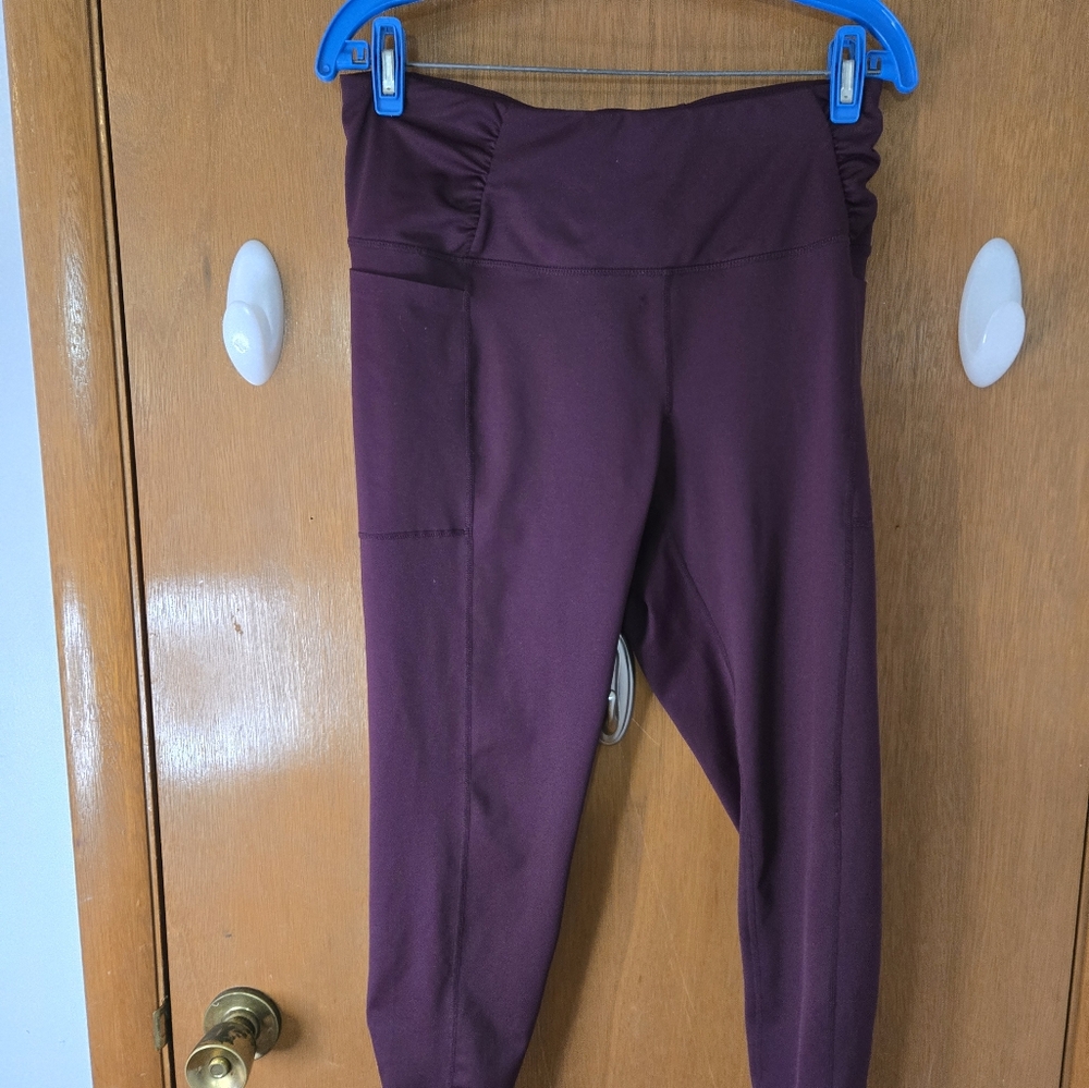Apana Purple Leggings Stretchy Performance Pants